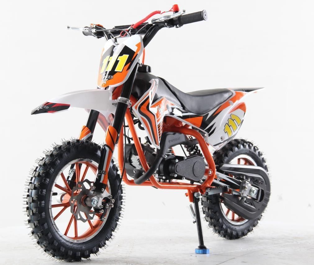 moto de motocross naranja